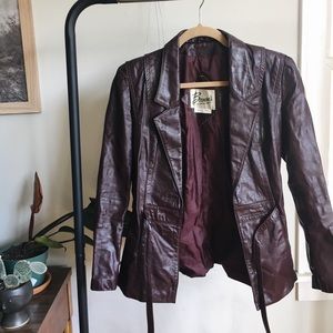 Last chance Vintage Leather Burgundy Jacket